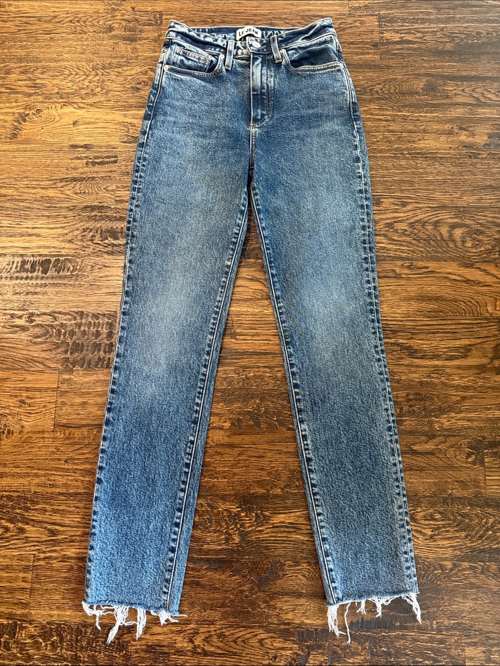 Le Jean High-Rise Lara Willow Wash Slim Jeans- Classic Denim